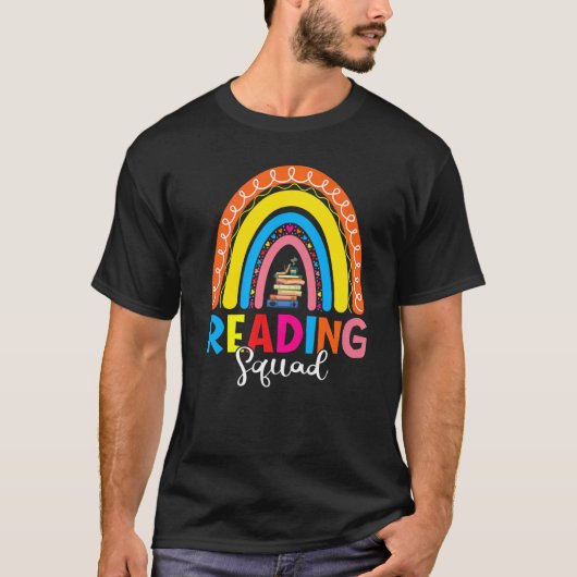 Book Reading Lover Bookish Bookworm Rainbow Readin Tシャツ (正面)