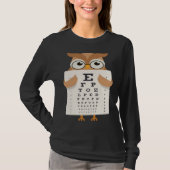 Book Reading Owl Bird Wisdom Smart Tシャツ (正面)