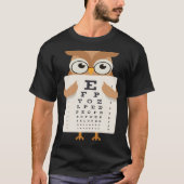 Book Reading Owl Bird Wisdom Smart Tシャツ (正面)