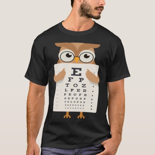 Book Reading Owl Bird Wisdom Smart Tシャツ (正面)