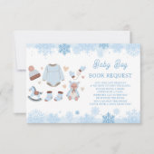 Book Request Baby Shower Boy It's Cold Outside 招待状 (正面)