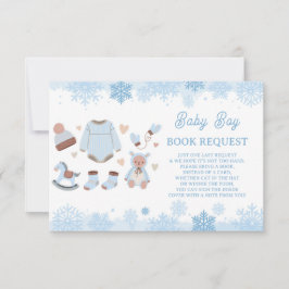 Book Request Baby Shower Boy It's Cold Outside 招待状