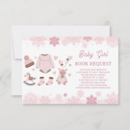 Book Request Baby Shower Girl It's Cold Outside 招待状