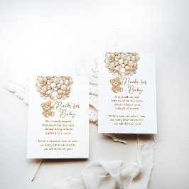 Book Request Bearベビー男女兼用シャワー エンクロージャーカード