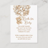 Book Request Bearベビー男女兼用シャワー エンクロージャーカード (正面)