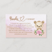 Book Request for Baby Girl Baby Shower エンクロージャーカード (正面)
