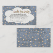 Book Request for Boy's Baby Shower招待状 エンクロージャーカード (正面/裏面)