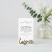 Book Request Hand Drawn Western Baby Shower エンクロージャーカード (スタンド正面)