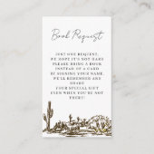 Book Request Hand Drawn Western Baby Shower エンクロージャーカード (正面)