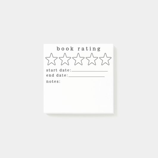 Book Review付箋読のNotepad for Books ポストイット (正面)