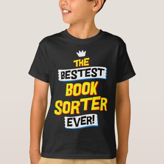 Book Sorter, Funny Job Occupation  Tシャツ (正面)