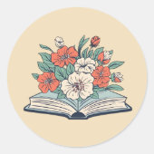 Book Sticker ラウンドシール (正面)