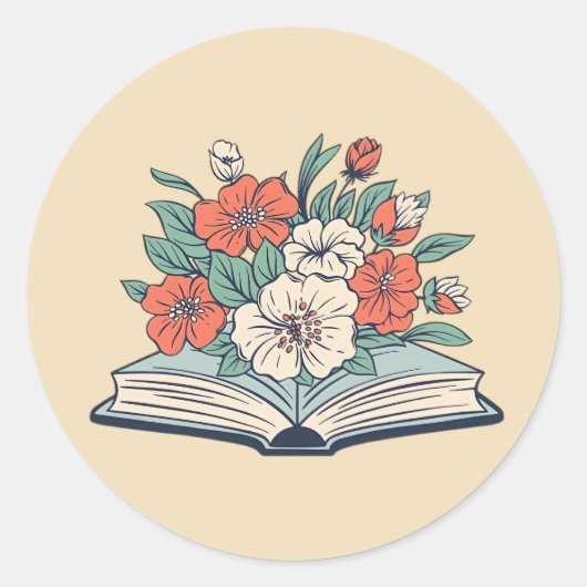 Book Sticker ラウンドシール (正面)