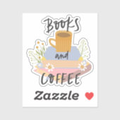 Book Sticker, Books and Coffee, Geschenkidee シール (シート)