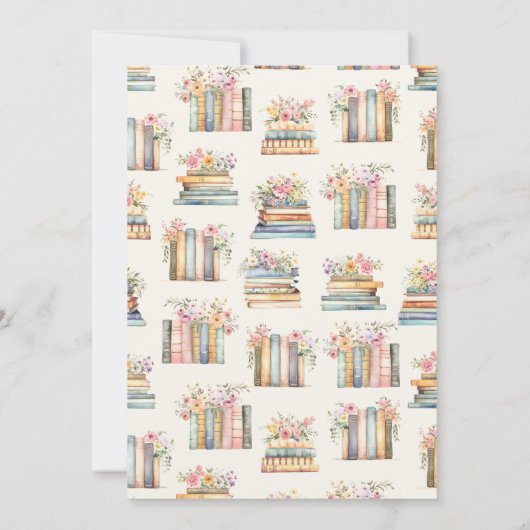 Book Themed Bridal Shower 招待状 (裏面)