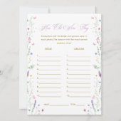 Book themed Bridal Shower Age Guessing Game Card 招待状 (正面)