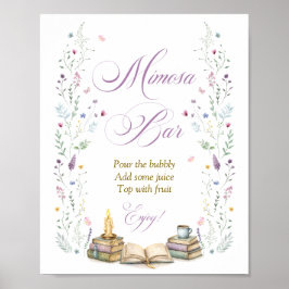 Book Themed Bridal Shower Mimosa Bar ポスター