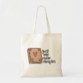 Book Tote Bag, Geschenkidee, Just one more chapter トートバッグ (正面)