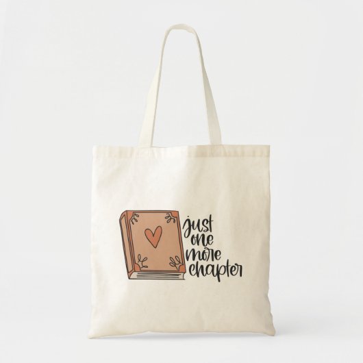 Book Tote Bag, Geschenkidee, Just one more chapter トートバッグ (正面)