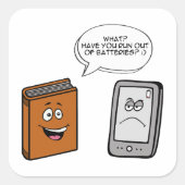 Book vs eBook スクエアシール (正面)