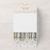 Book Wildflower A New Chapter Begin Baby Shower オールインワン招待状 (外側)