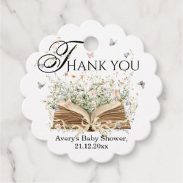 Book Wildflower A New Chapter Begin Baby Shower フェイバータグ