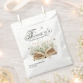 Book Wildflower A New Chapter Begin Baby Shower フェイバーバッグ (クリップ留めされた状態)