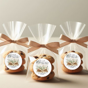 Book Wildflower A New Chapter Begin Baby Shower ラウンドシール