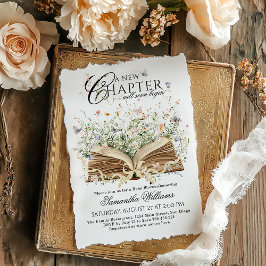 Book Wildflower A New Chapter Begin Baby Shower 招待状