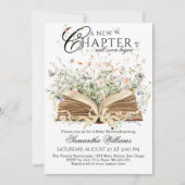 Book Wildflower A New Chapter Begin Baby Shower 招待状 (正面)