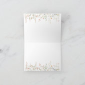 Book Wildflower A New Chapter Begin bridal Shower サンキューカード (内部)