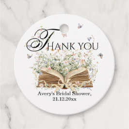 Book Wildflower A New Chapter Begin bridal shower フェイバータグ