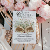 Book Wildflower A New Chapter Begin bridal Shower 招待状