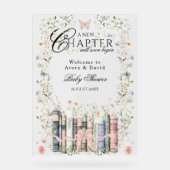 Book Wildflower New Chapterベビーガールシャワー開始 アクリルサイン (正面)