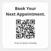 Book Your Next Appointment QR Code  スクエアシール (正面)