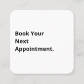 Book Your Next Appointment QR Code  スクエア名刺 (正面)