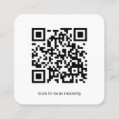 Book Your Next Appointment QR Code  スクエア名刺 (裏面)