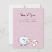 Bookahピンク、グレーラムベビーガールシャワー用品 招待状 (裏面)