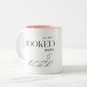 Booked, Busy & Blessed セラミックマグ ツートーンマグカップ (正面左)