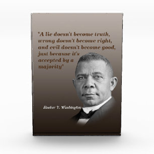 Booker T. Washington引用文真実、右、良い フォトブロック