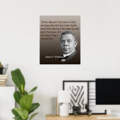 Booker T. Washington引用文真実、右、良い ポスター (ホームオフィス)