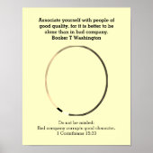 BOOKER T WASHINGTON Black History Quote Scripture ポスター (正面)