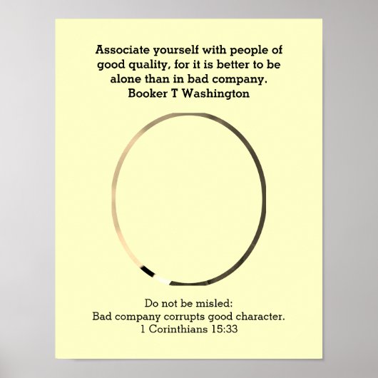 BOOKER T WASHINGTON Black History Quote Scripture ポスター (正面)