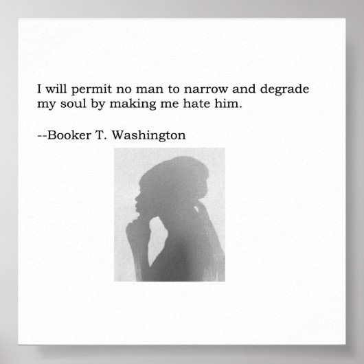 Booker T. Washington Quote ポスター (正面)