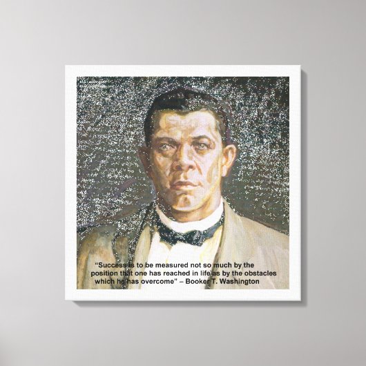 Booker T Washington & Success引用文Canvas Print キャンバスプリント (正面)