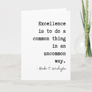 Booker T. Washington's Excellence卒業カード カード