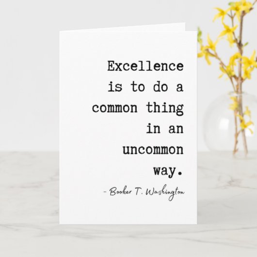 Booker T. Washington's Excellence卒業カード カード (黄色い花)