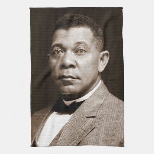 Booker Washington：アフリカ系アメリカ人の教育者 キッチンタオル (縦)