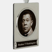 Booker Washington:アフリカ系アメリカ人の教育者 シルバープレートバナーオーナメント (右)