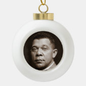 Booker Washington：アフリカ系アメリカ人の教育者 セラミックボールオーナメント (正面)